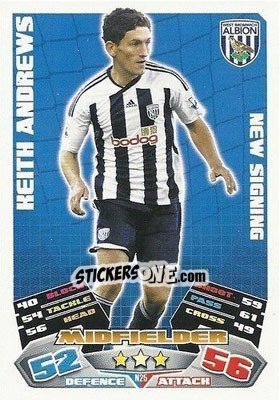 Sticker Keith Andrews - English Premier League 2011-2012. Match Attax Extra n. N25 - Topps