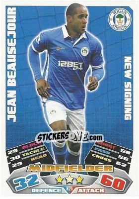 Sticker Jean Beausejour - English Premier League 2011-2012. Match Attax Extra n. N26 - Topps
