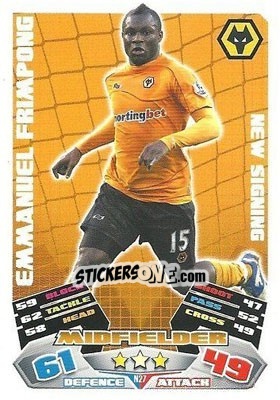 Sticker Emmanuel Frimpong - English Premier League 2011-2012. Match Attax Extra - Topps