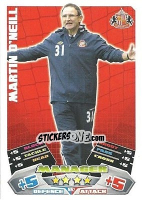 Sticker Martin O'Neill - English Premier League 2011-2012. Match Attax Extra n. MN2 - Topps