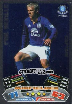 Sticker Phil Neville - English Premier League 2011-2012. Match Attax Extra n. C6 - Topps
