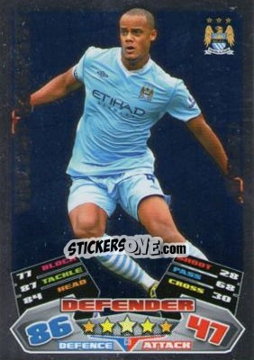 Sticker Vincent Kompany - English Premier League 2011-2012. Match Attax Extra n. C9 - Topps