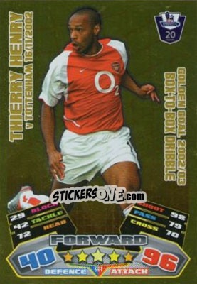 Sticker Thierry Henry - English Premier League 2011-2012. Match Attax Extra n. GG1 - Topps