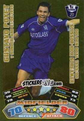 Sticker Gustavo Poyet - English Premier League 2011-2012. Match Attax Extra n. GG5 - Topps
