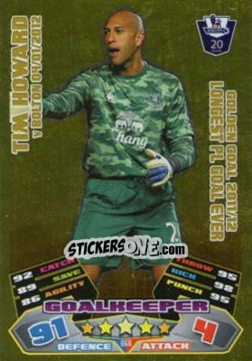 Sticker Tim Howard - English Premier League 2011-2012. Match Attax Extra n. GG6 - Topps