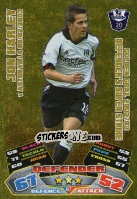 Sticker Jon Harley - English Premier League 2011-2012. Match Attax Extra n. GG7 - Topps