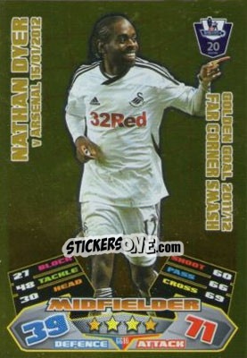Sticker Nathan Dyer - English Premier League 2011-2012. Match Attax Extra - Topps