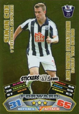 Cromo Simon Cox - English Premier League 2011-2012. Match Attax Extra - Topps