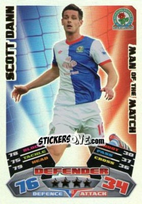 Sticker Scott Dann - English Premier League 2011-2012. Match Attax Extra - Topps