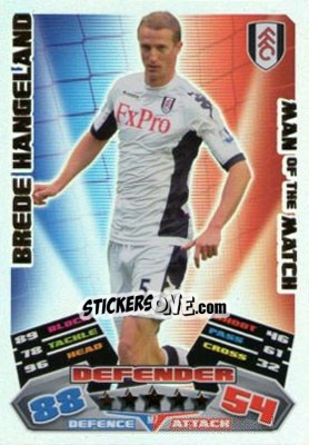 Sticker Brede Hangeland - English Premier League 2011-2012. Match Attax Extra n. M7 - Topps