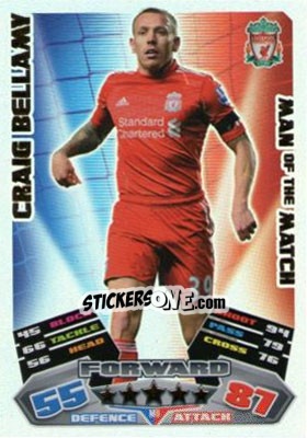 Sticker Craig Bellamy - English Premier League 2011-2012. Match Attax Extra - Topps