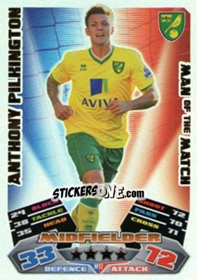 Sticker Anthony Pilkington - English Premier League 2011-2012. Match Attax Extra - Topps