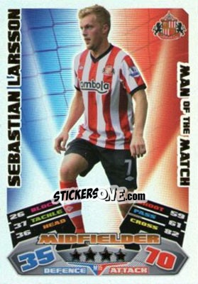 Cromo Sebastian Larsson - English Premier League 2011-2012. Match Attax Extra - Topps