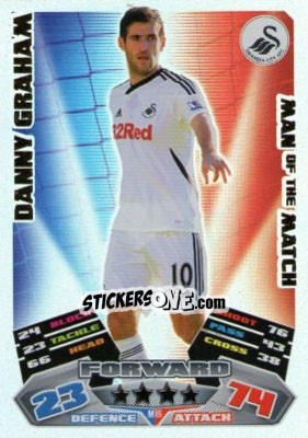 Sticker Danny Graham - English Premier League 2011-2012. Match Attax Extra - Topps