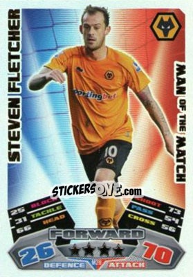 Sticker Steven Fletcher - English Premier League 2011-2012. Match Attax Extra n. M20 - Topps