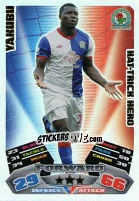 Sticker Yakubu - English Premier League 2011-2012. Match Attax Extra - Topps