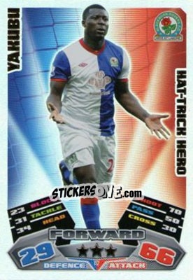 Sticker Yakubu - English Premier League 2011-2012. Match Attax Extra n. H2 - Topps