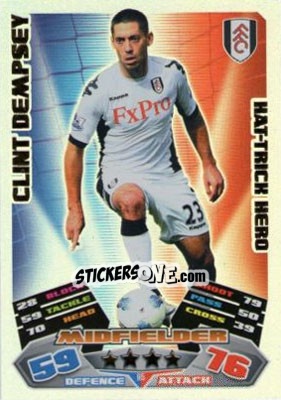 Sticker Clint Dempsey - English Premier League 2011-2012. Match Attax Extra n. H5 - Topps