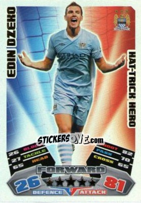Sticker Edin Dzeko - English Premier League 2011-2012. Match Attax Extra n. H7 - Topps