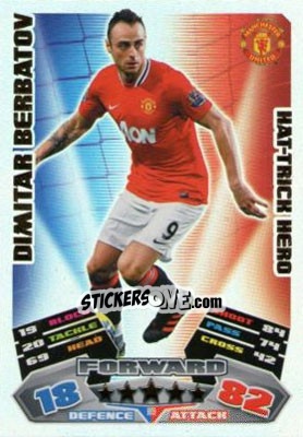 Sticker Dimitar Berbatov - English Premier League 2011-2012. Match Attax Extra n. H9 - Topps