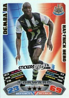 Sticker Demba Ba - English Premier League 2011-2012. Match Attax Extra n. H10 - Topps