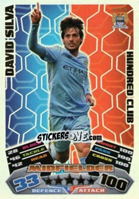 Sticker David Silva - English Premier League 2011-2012. Match Attax Extra n. HC1 - Topps