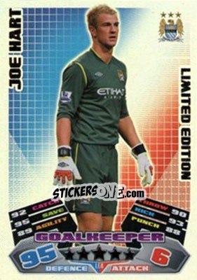 Sticker Joe Hart - English Premier League 2011-2012. Match Attax Extra n. LE-JH - Topps