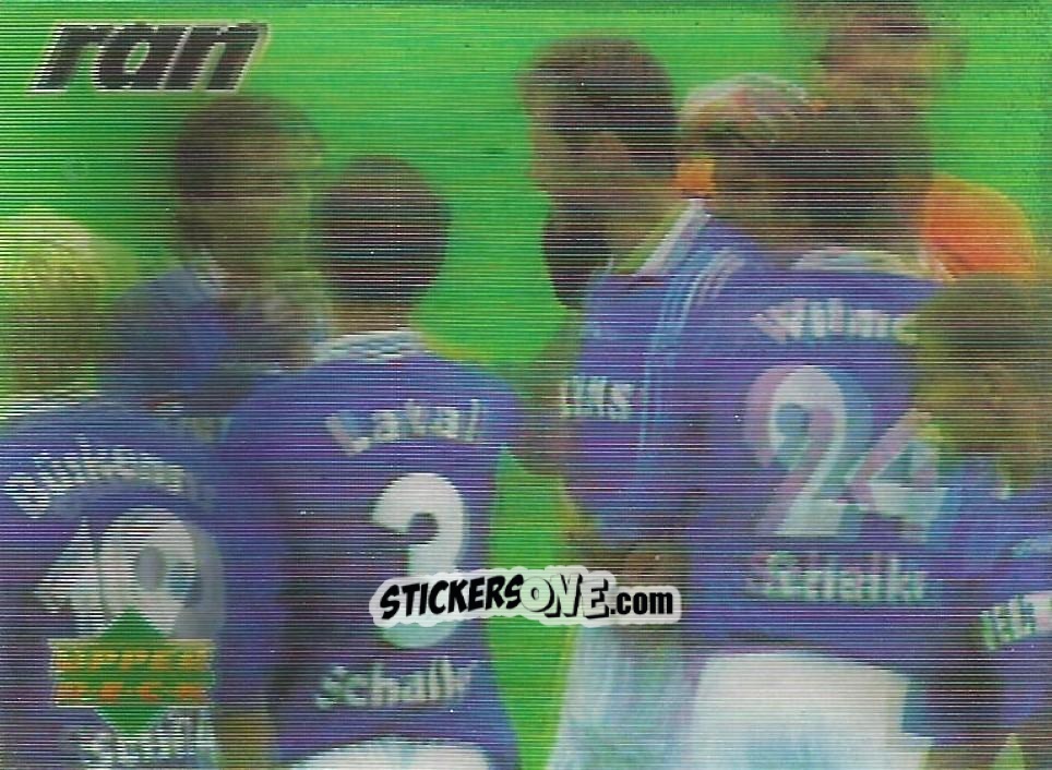 Figurina Schalker Team-Jubel - Living Picture Fussball-Bundesliga 1998
 n. 40 - Upper Deck