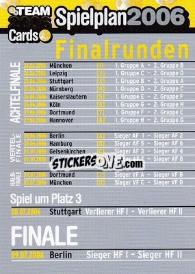 Sticker Finals - DFB Team 2006 Cards
 n. 74 - Panini