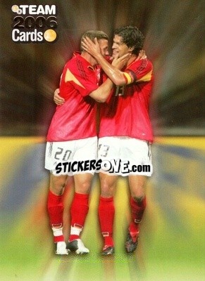 Sticker Michael Ballack / Lukas Podolski - DFB Team 2006 Cards
 n. 54 - Panini