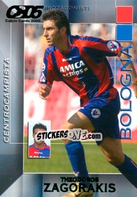 Sticker Theodoros Zagorakis - Calcio Cards 2004-2005 n. 15 - Panini