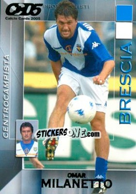 Sticker Omar Milanetto - Calcio Cards 2004-2005 n. 24 - Panini