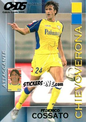Sticker Federico Cossato - Calcio Cards 2004-2005 n. 44 - Panini