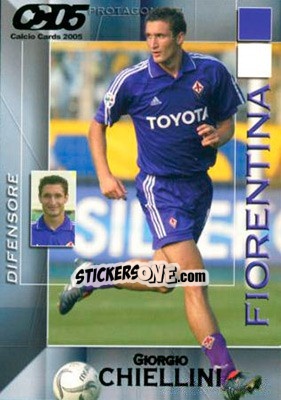 Sticker Giorgio Chiellini - Calcio Cards 2004-2005 n. 47 - Panini