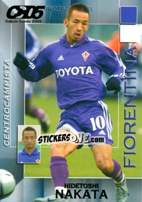 Sticker Hidetoshi Nakata - Calcio Cards 2004-2005 n. 50 - Panini