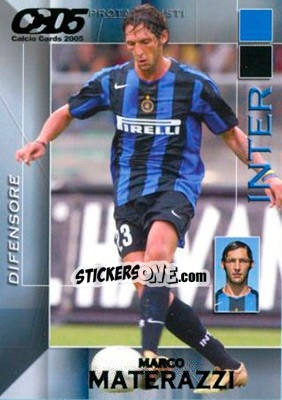 Sticker Marco Materazzi - Calcio Cards 2004-2005 n. 58 - Panini
