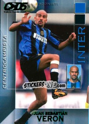 Sticker Juan Sebastian Veron - Calcio Cards 2004-2005 n. 59 - Panini