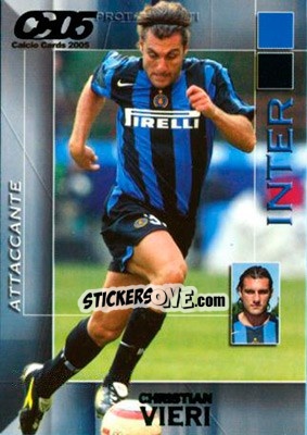 Sticker Christian Vieri - Calcio Cards 2004-2005 n. 62 - Panini