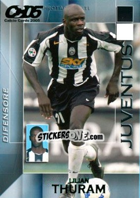 Sticker Lilian Thuram - Calcio Cards 2004-2005 n. 65 - Panini