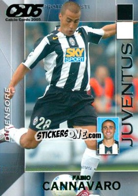 Sticker Fabio Cannavaro - Calcio Cards 2004-2005 n. 66 - Panini