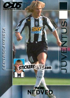 Sticker Pavel Nedved - Calcio Cards 2004-2005 n. 69 - Panini