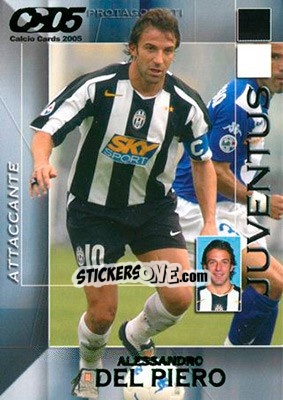 Sticker Alessandro Del Piero - Calcio Cards 2004-2005 n. 70 - Panini