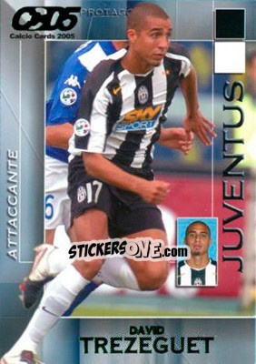 Sticker David Trezeguet - Calcio Cards 2004-2005 n. 72 - Panini