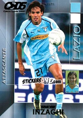 Sticker Simone Inzaghi - Calcio Cards 2004-2005 n. 80 - Panini