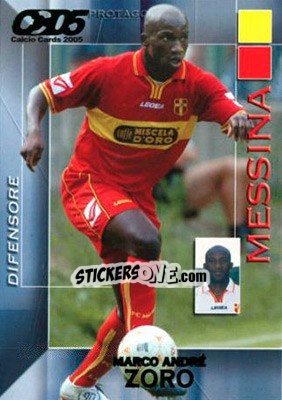 Sticker Marco Andre Zoro - Calcio Cards 2004-2005 n. 101 - Panini