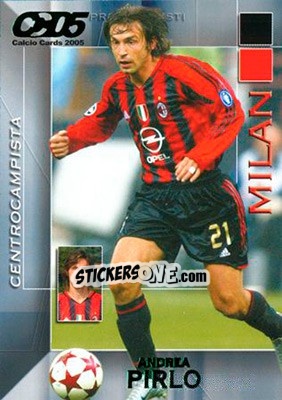 Sticker Andrea Pirlo - Calcio Cards 2004-2005 n. 114 - Panini