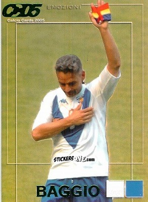 Sticker Roberto Baggio - Calcio Cards 2004-2005 n. E10 - Panini