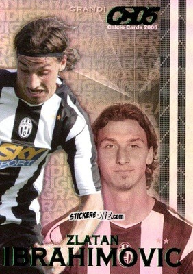 Sticker Zlatan Ibrahimovic - Calcio Cards 2004-2005 n. G5 - Panini