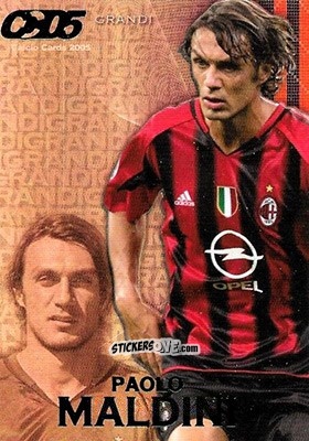Sticker Paolo Maldini - Calcio Cards 2004-2005 n. G7 - Panini