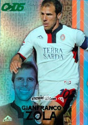 Sticker Gianfranco Zola - Calcio Cards 2004-2005 n. G10 - Panini